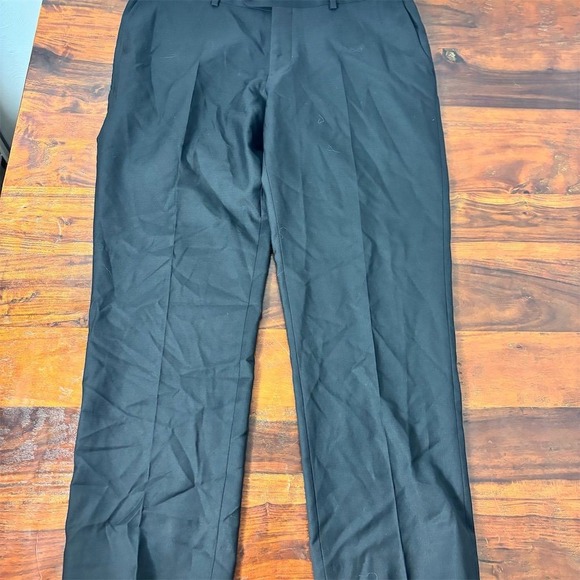 Suitsupply Men's Black Dress Pants Size 38 Flat Front Formal Wool - Picture 1 of 10
